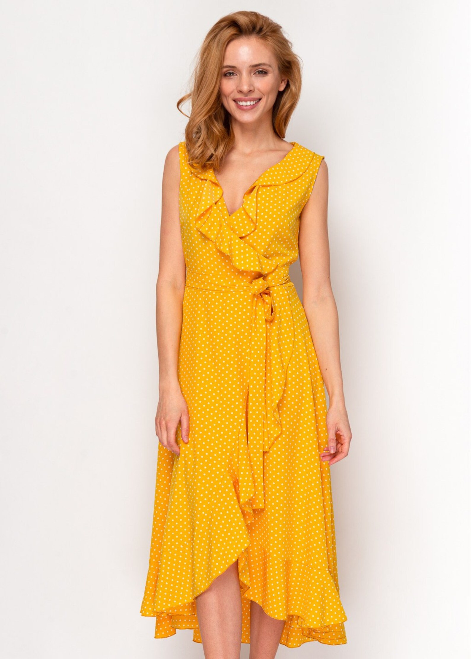 Yellow polka dot dress Etsy