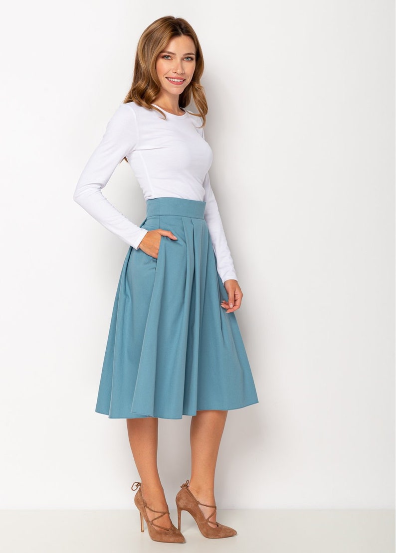 Cotton Blue Skirt