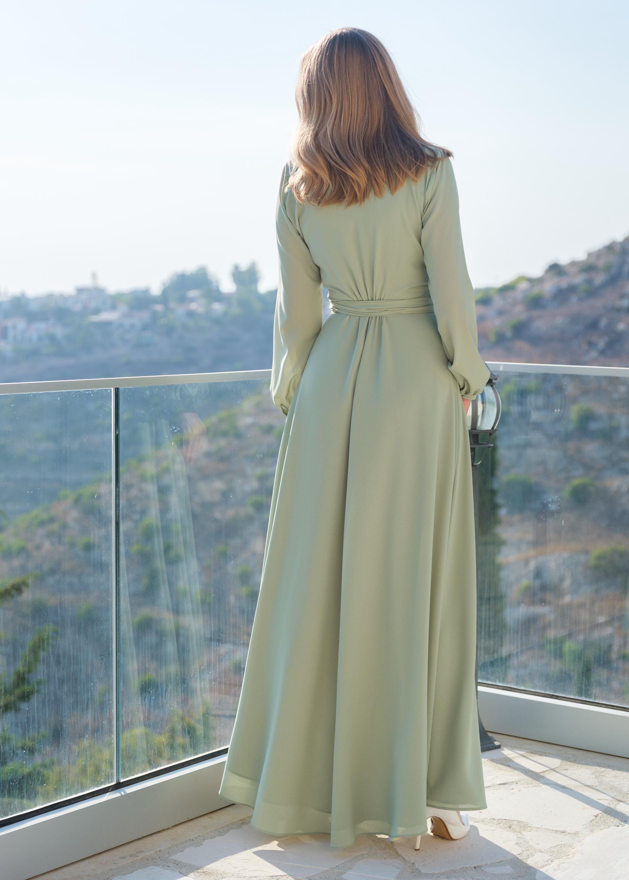 sage green long sleeve dresses Shop Long Sleeve Sage Green Bridesmaid Dresses