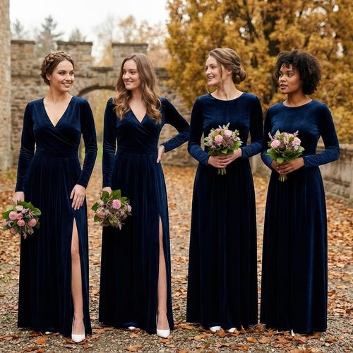 medieval light blue dress A Line Off the Shoulder Dark Navy Blue Velvet Long Prom Dresses, Dark