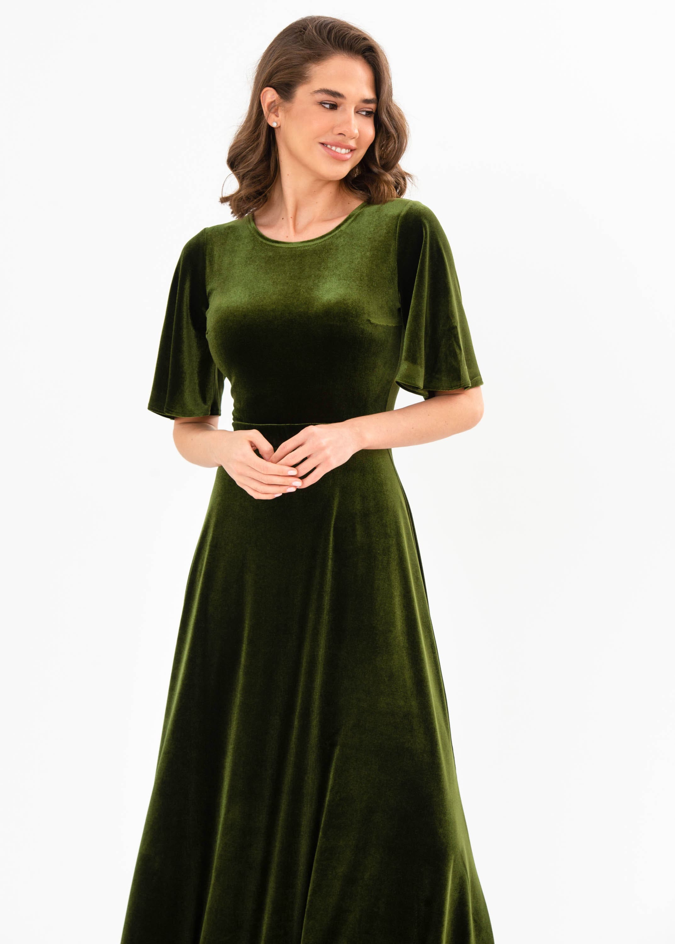 Olive Green Velvet Dress: 4 Styles - Long, Slit, Wrap & Wrap Slit, Bridesmaid Dress, Christmas, Fall or Winter Formal Gown Olive Green Velvet Dress: 4 Styles - Long, Slit, Wrap & Wrap Slit, Bridesmaid Dress, Christmas, Fall or Winter Formal Gown
