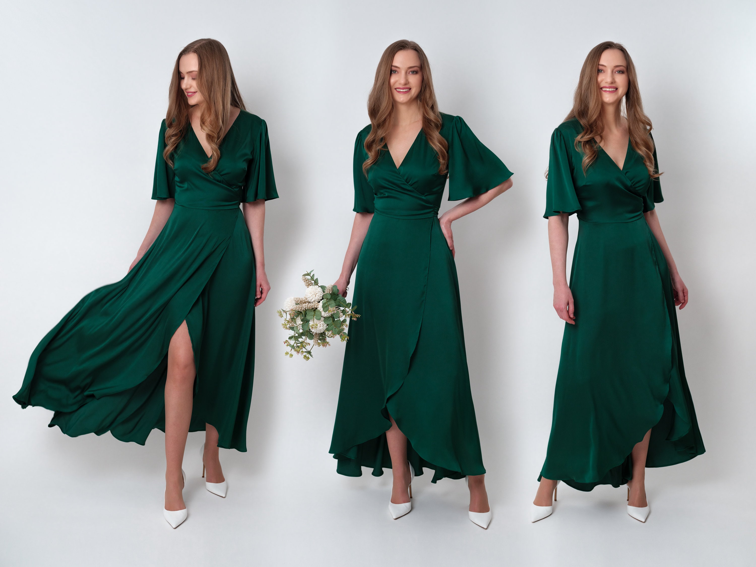 Emerald Green Dress Wedding Guest - Etsy Emerald Green Dress Wedding Guest - Etsy