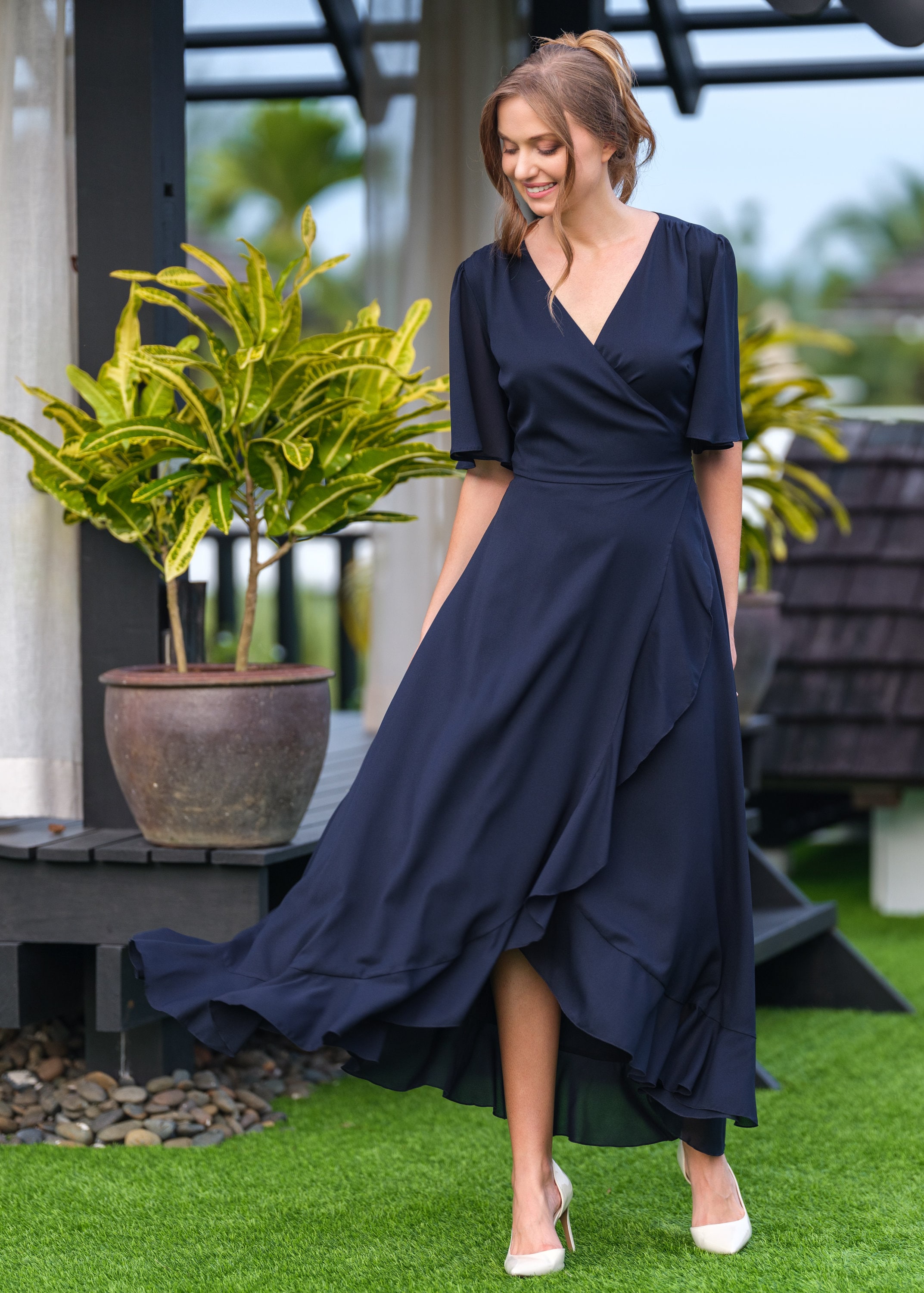 nordstrom rack bridesmaid dresses Alex Evenings Petite Size Long Embroidered Lace 2-Piece Jacket Dress, Womens, 12P, Smokey Orchid