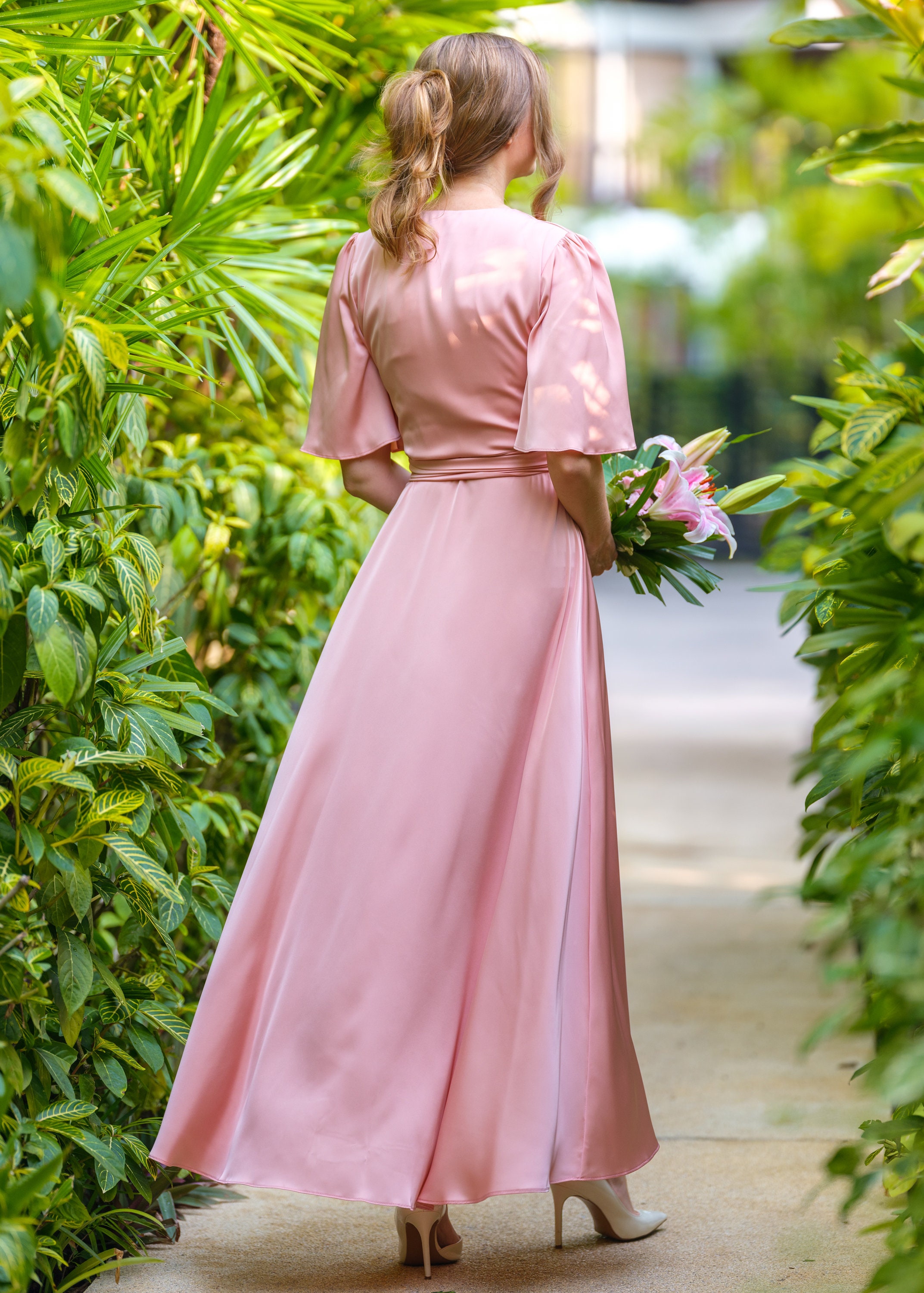 chinese dress ladies Lyon Pink Dress  Happy J Boutique