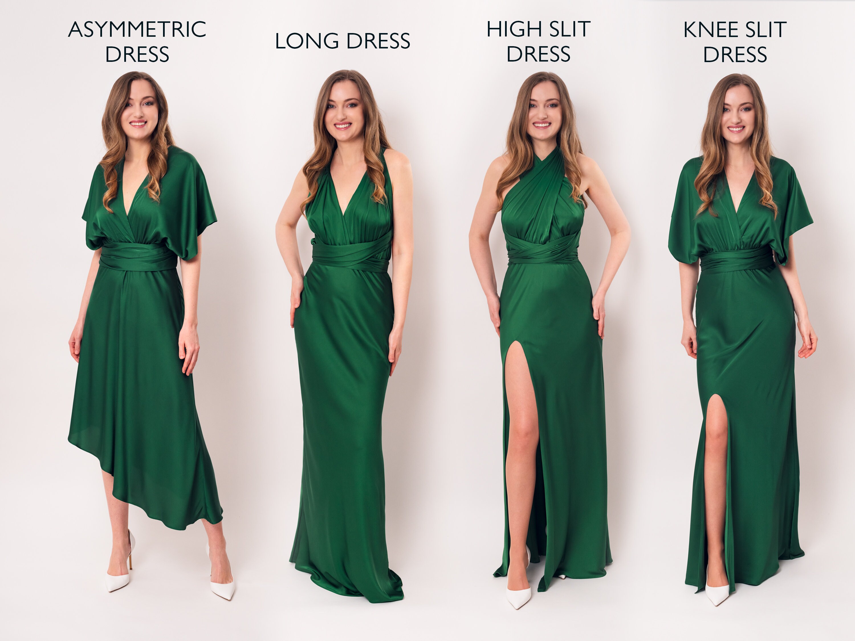 ワンピース A FERRETTI Turquoise Satin Long Dress Satin and chiffon long dress | Alberta Ferretti