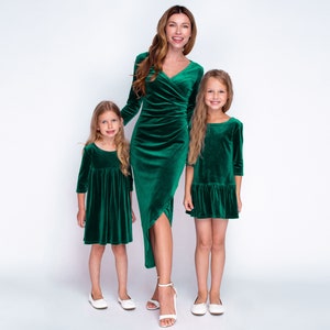 mommy and me green christmas dresses Mom and Me Green Dress