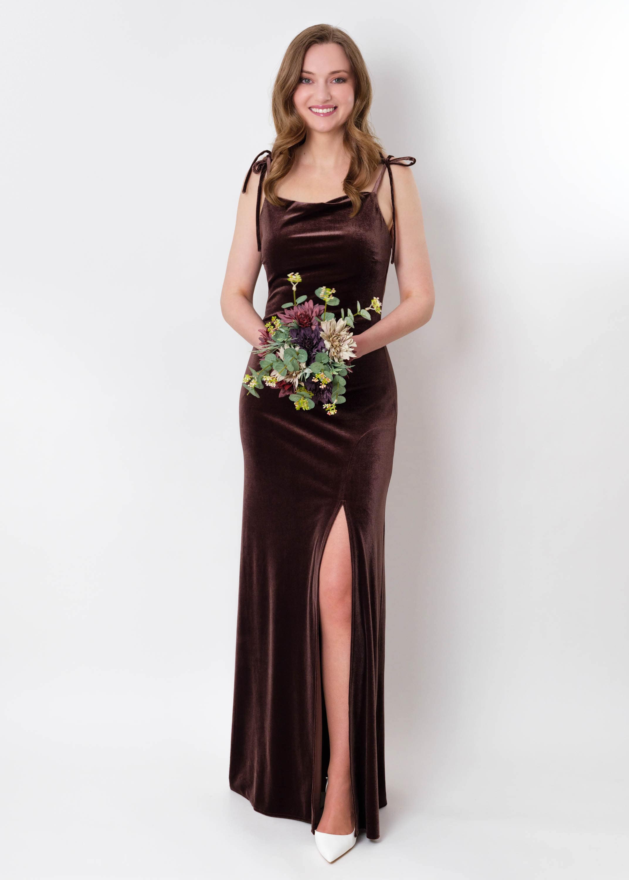 Robe Formelle Coast En Soie - Taille 10 Couleur Chocolat - Style A-Line Longueur Genoux - Occasion Très Bon état