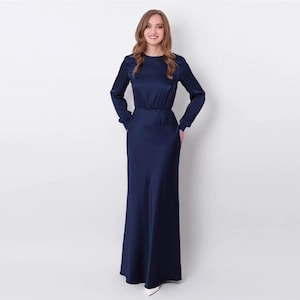 dark blue plus size formal dress Idia Plus Size Evening Gown In Royal Blue main image 1