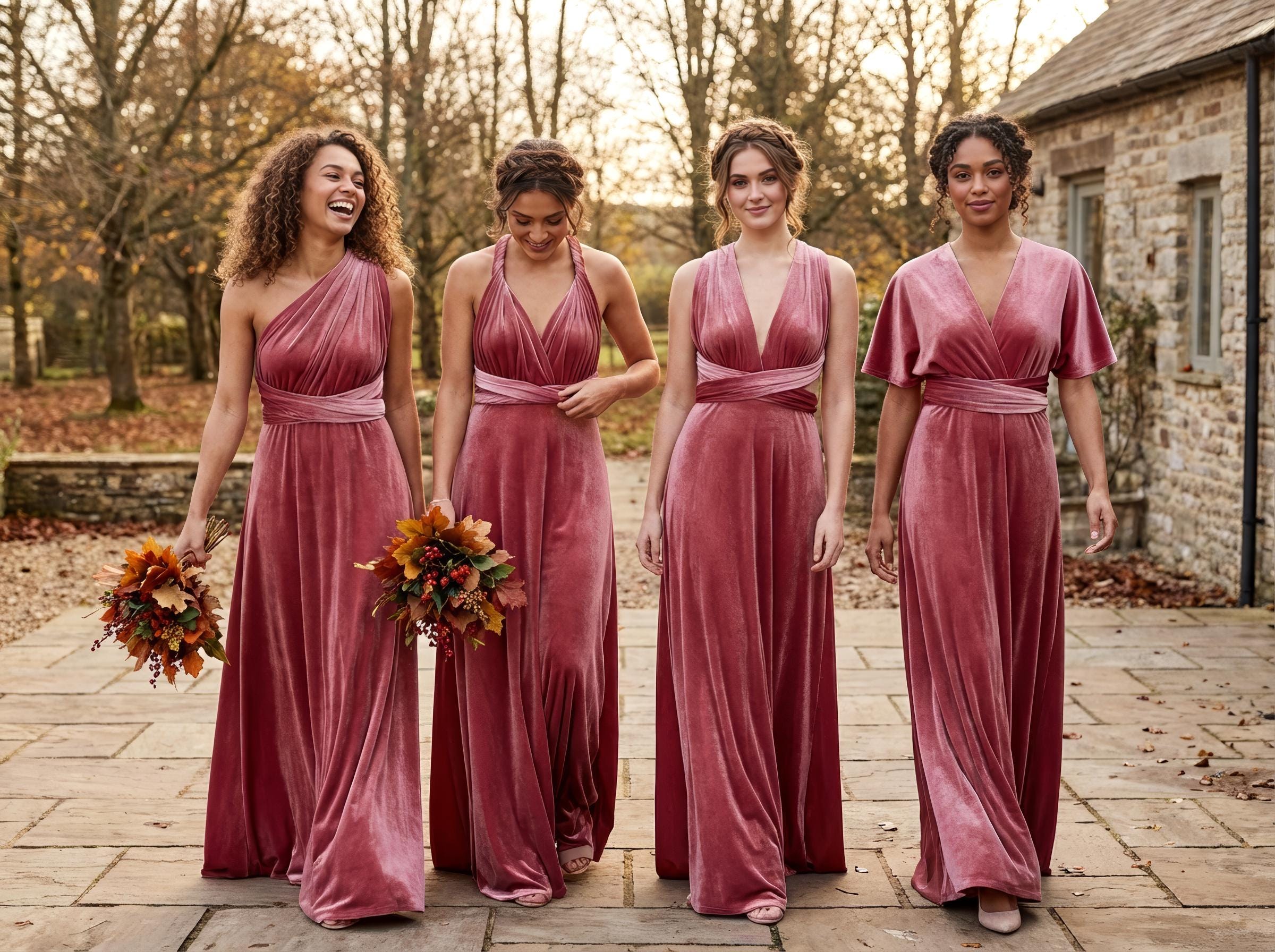 Plus Size Velvet Convertible Dress Copper Velvet Infinity Dress: Custom  Multiway Bridesmaid Gown New Zealand