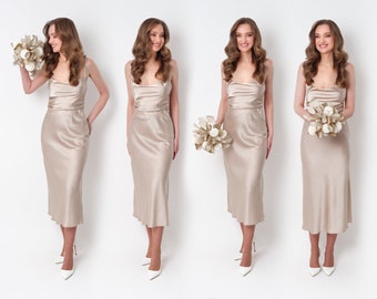 bridesmaid slip dress getting ready 18 Bride and Bridesmaid Getting Ready Outfits