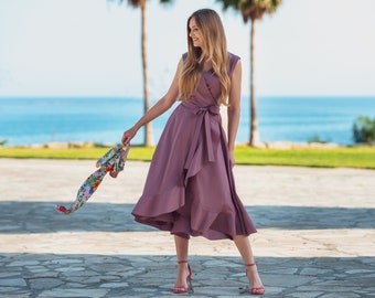 Mauve top casual dress