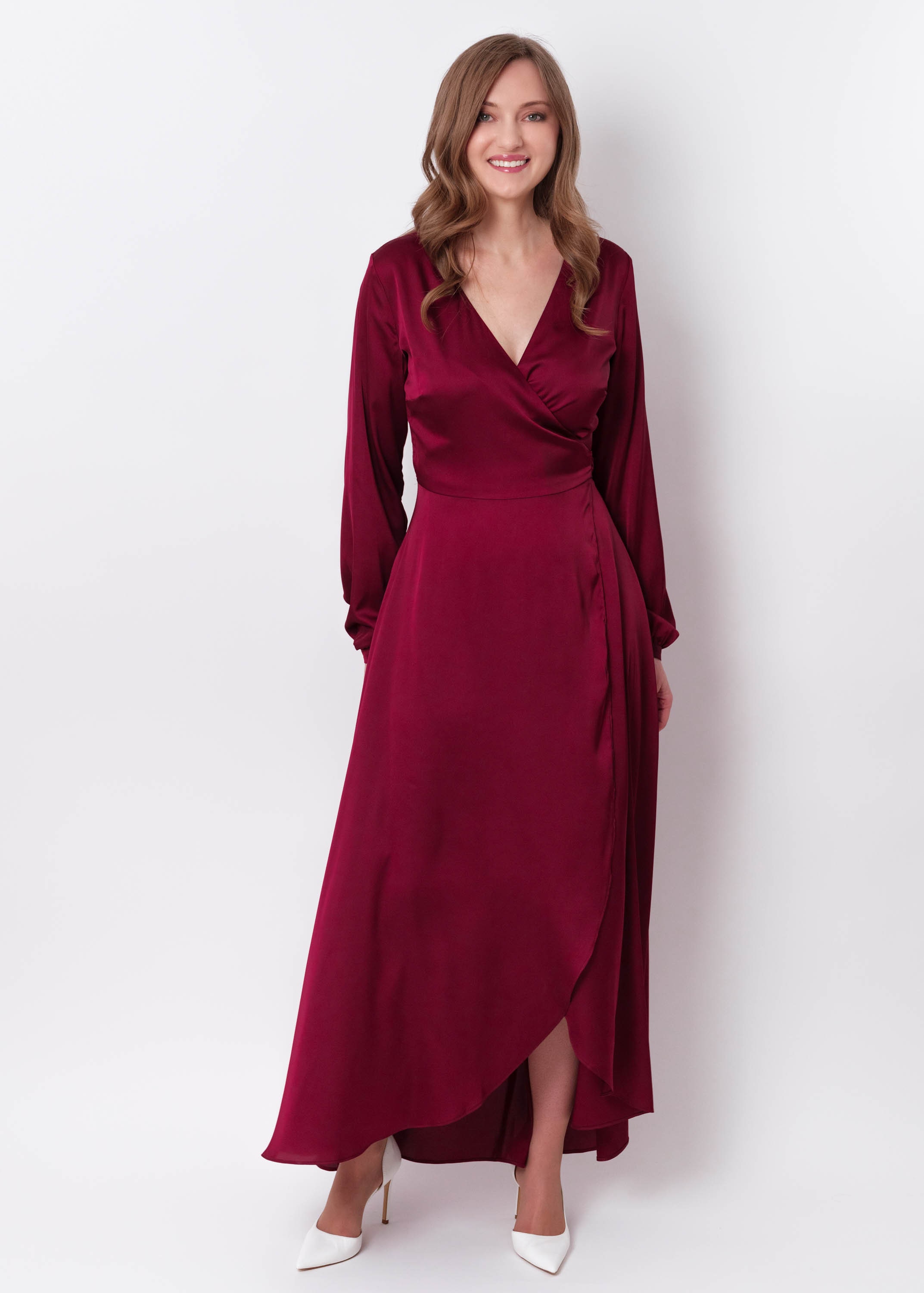 Long Sleeve Satin Dress Plus Size Burgundy Wrap Dress Glam Burgundy Dress Maxi Dress Wrap Dress Long Sleeve Satin Dress Plus Size Burgundy Wrap Dress Glam Burgundy Dress Maxi Dress Wrap Dress