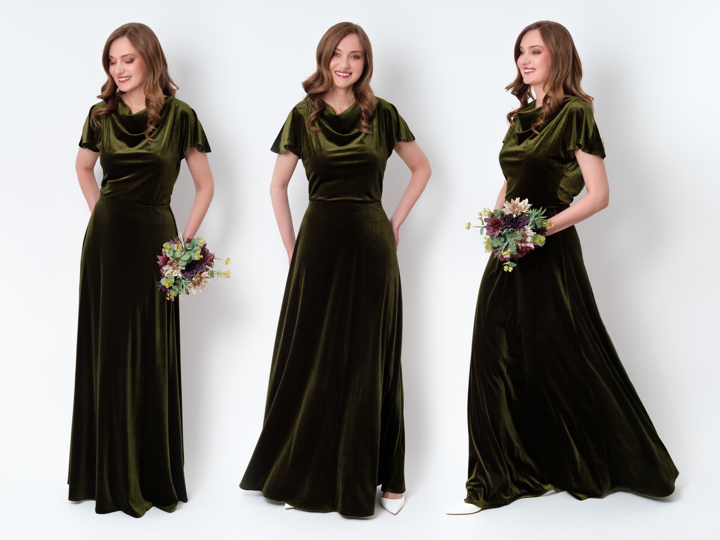 Dark Green Maternity Bridesmaid Dress - Etsy