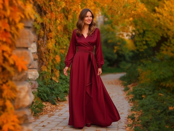 princess polly baby blue dress Lulus | Aveline Burgundy Off-The-Shoulder Maxi Dress | Size Small main image 1