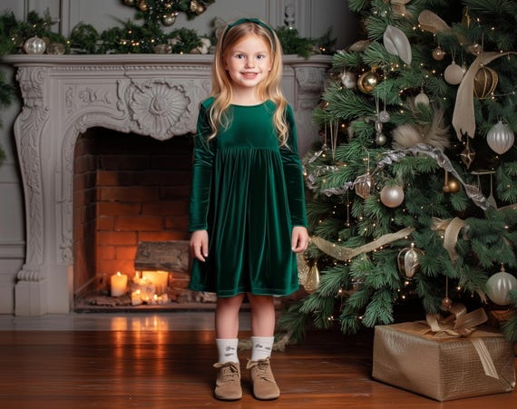 green holiday dress girls emerald sequin long sleeve tutu dress 2t