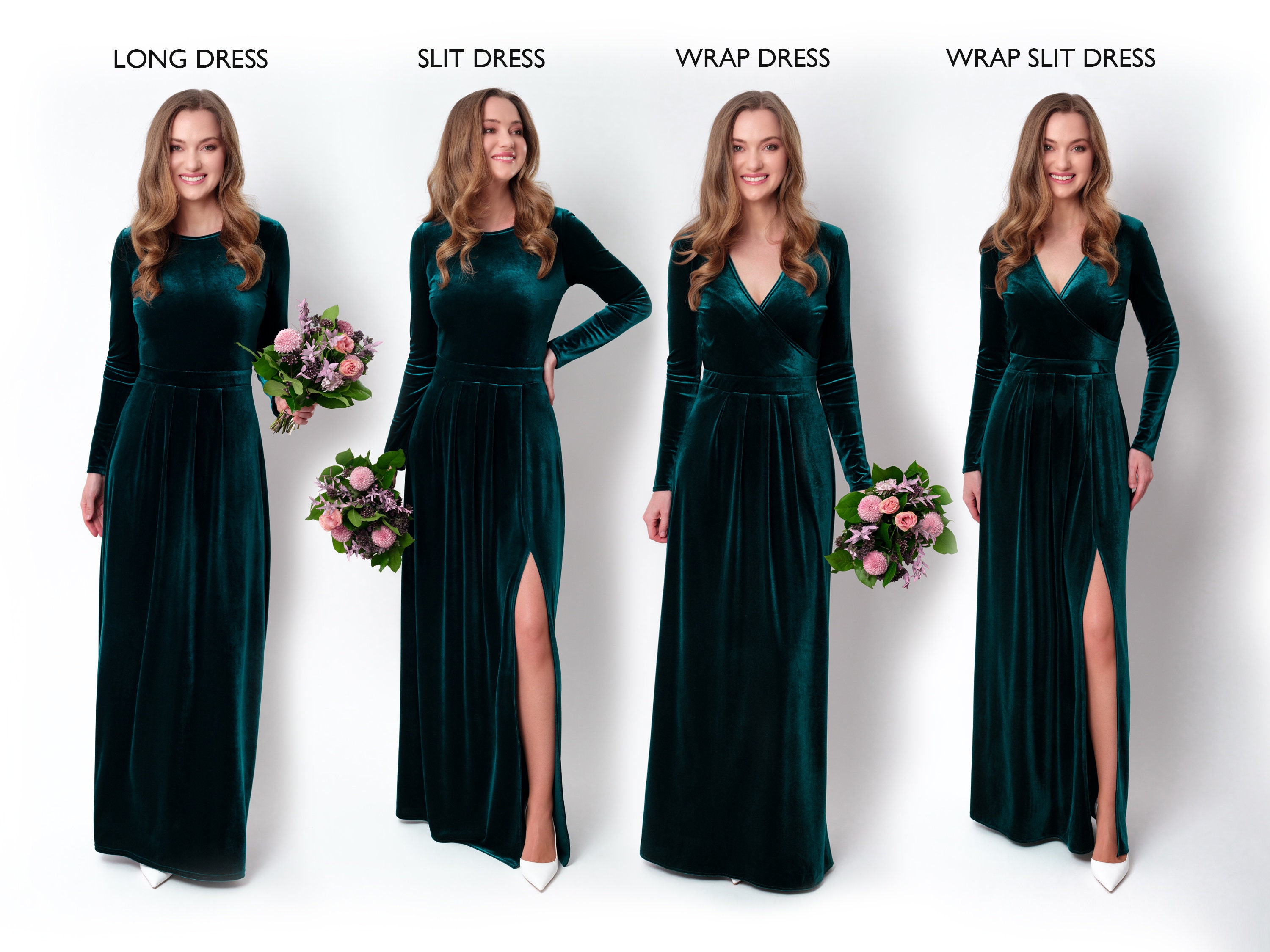 Plus Size Velvet Dress Pretty Little Thing Sensational Memories Emerald Green  Velvet Surplice Maxi Dress