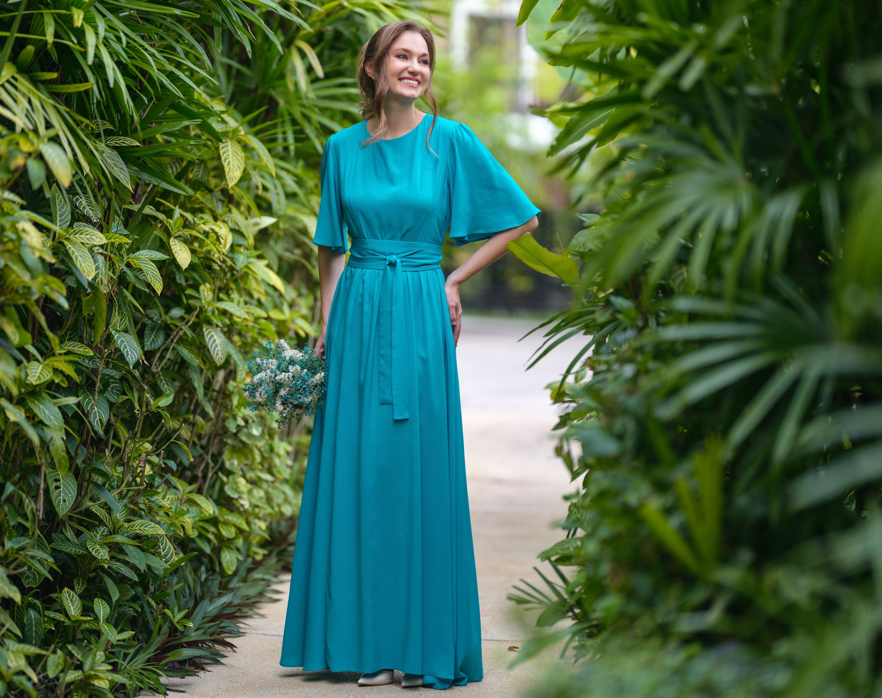 chiffon bridesmaid dresses plus size Chic A-Line Maxi Dress COCOMELODY CB0775, Blue Turquoise Mens Clearance Men White 2021 bridesmaid dresses Color:Wine red 9cm a stylish slit