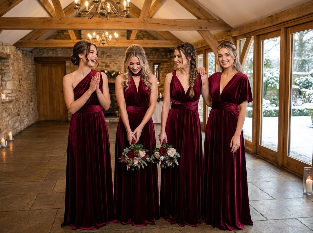 burgundy infinity bridesmaid dresses Burgundy Wine Multiway Convertible Infinity Dress main image 0