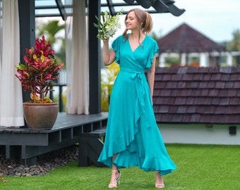 turquoise green dress combination Turquoise Sequin Lace-Up Mermaid Long Formal Dress with Slit – jkprom main image 0