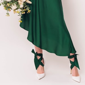 green emerald velvet dress Domain Dress main image 0
