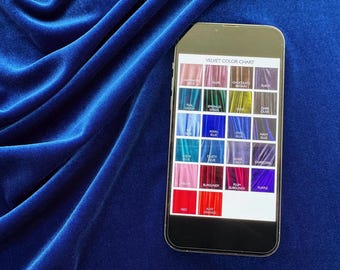 Velvet fabric samples