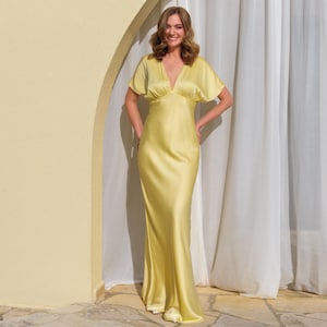 sherbet bridesmaid dresses Chiffon V-Neck Sleeveless Bridesmaid Dress| Plus Size