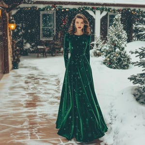 Green Velvet Maternity Gown - Etsy Green Velvet Maternity Gown - Etsy
