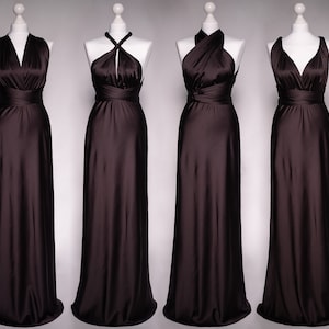 Infinity dress, black silk dress, bridesmaid dress, silk dress, multi wrap dress, convertible dress, multiway dress, long dress