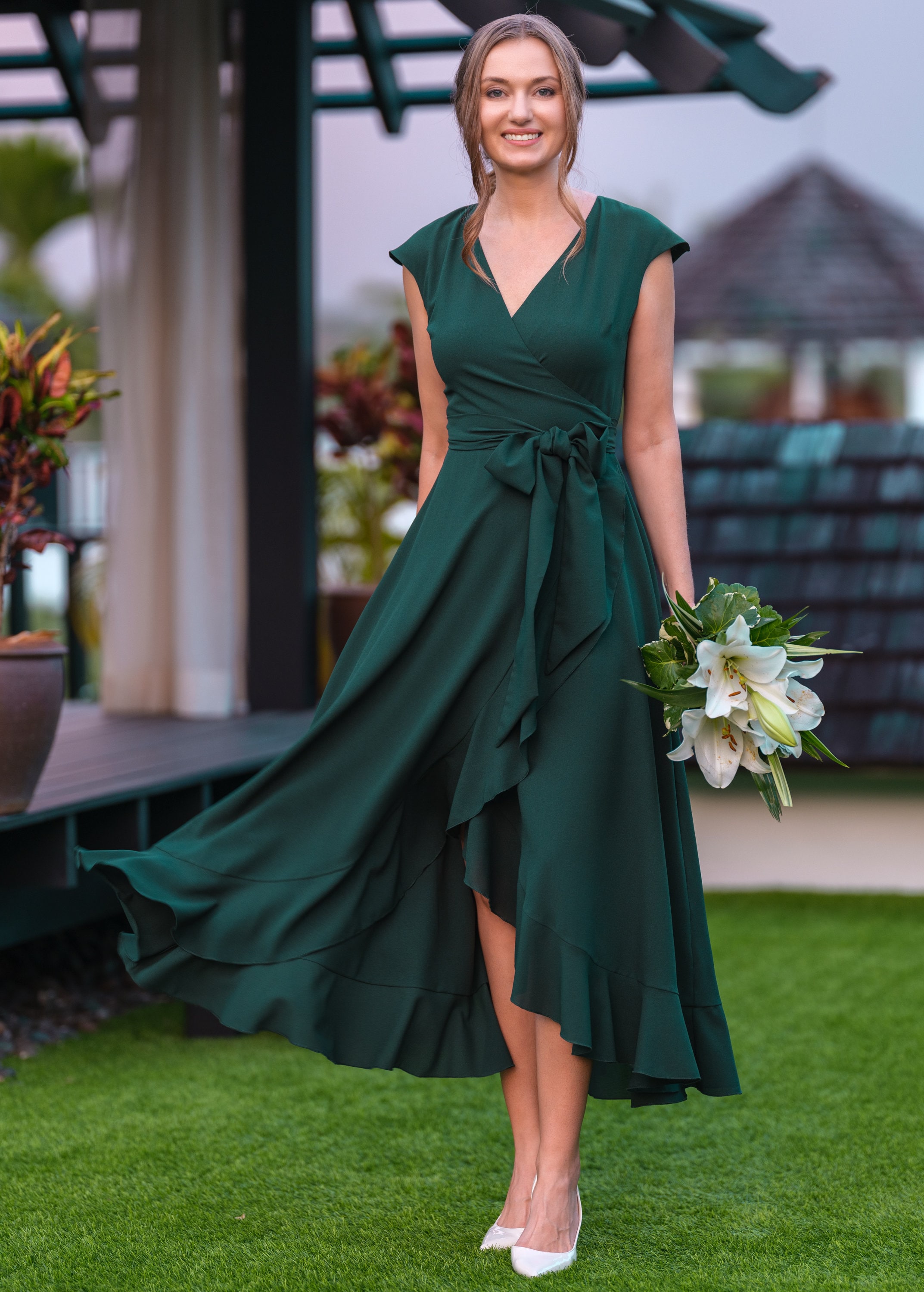 green chiffon wrap dress Buy Jolie Moi Green Chiffon Flutter Sleeve Maxi Dress from Next USA