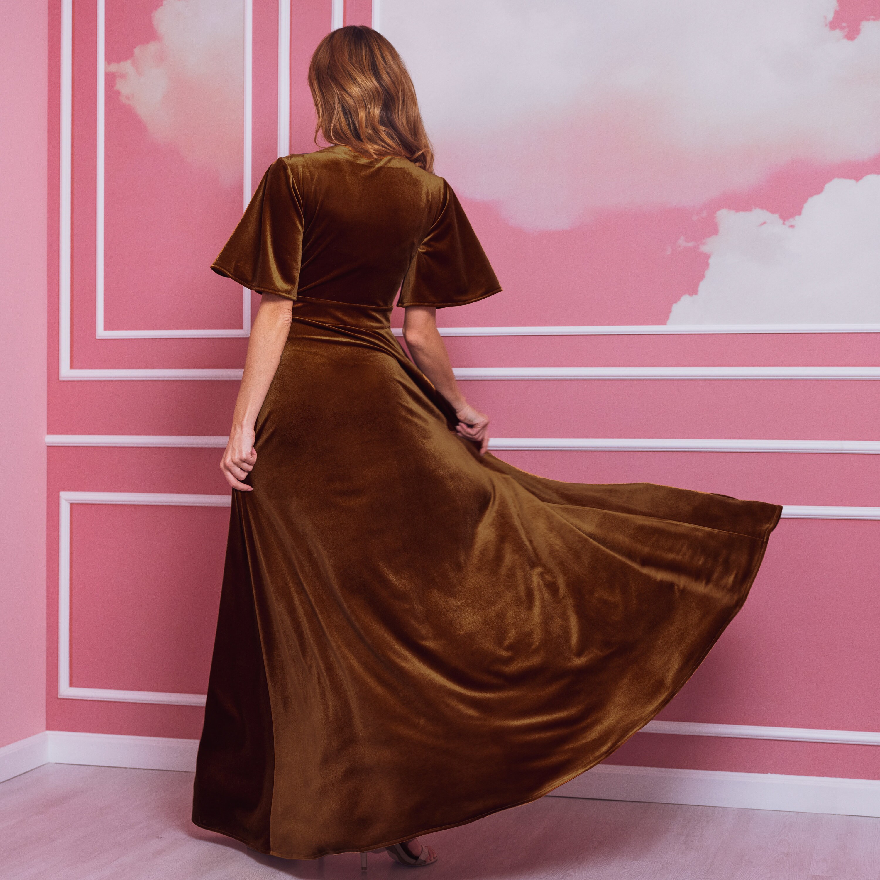 crochet brown dress Exclusive Chocolate Al Dress