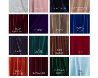 Velvet fabric samples