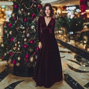 plum winter dress Plum Ombre Midi Dress: Elegant Long Sleeve Fall Winter Gown