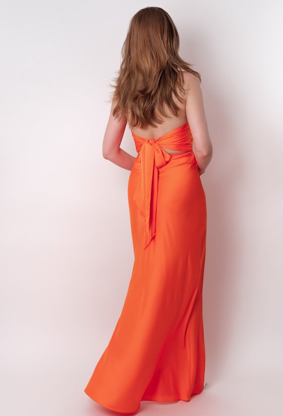 chinese dress ladies Natassja Maxi Dress Orange