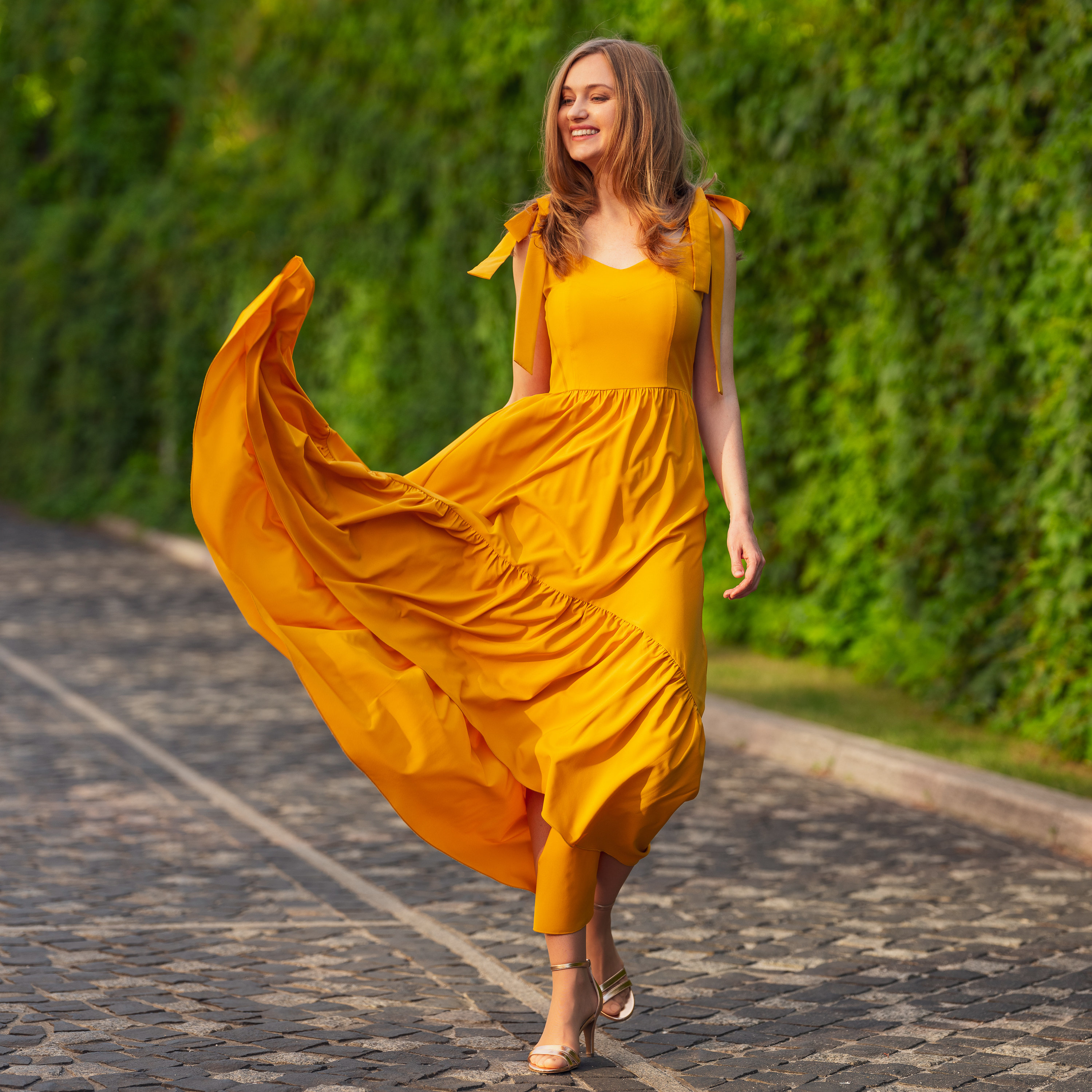 Honey yellow dress cheap