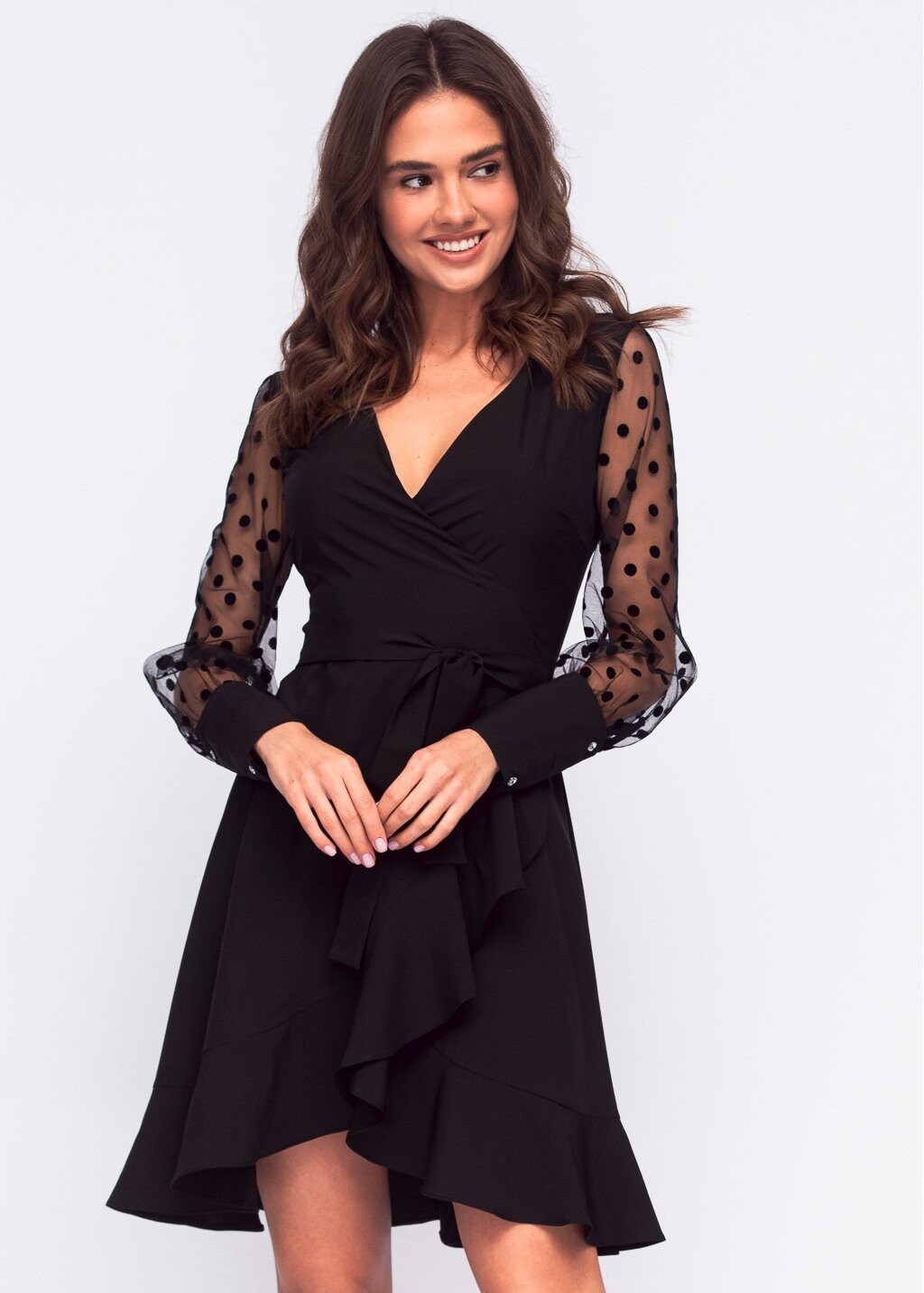 Black wrap dress Etsy