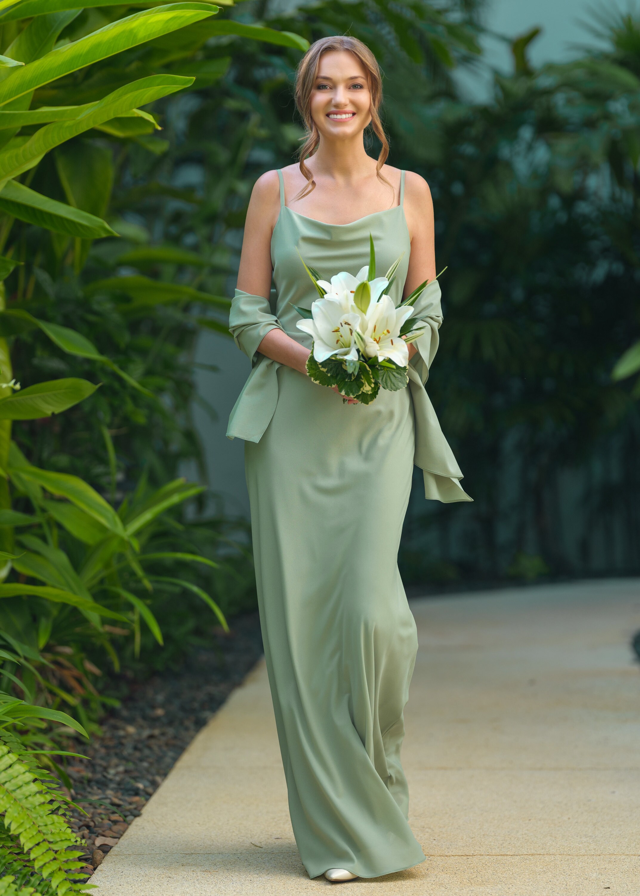 green emerald velvet dress Tosca Bottle Green Shawl