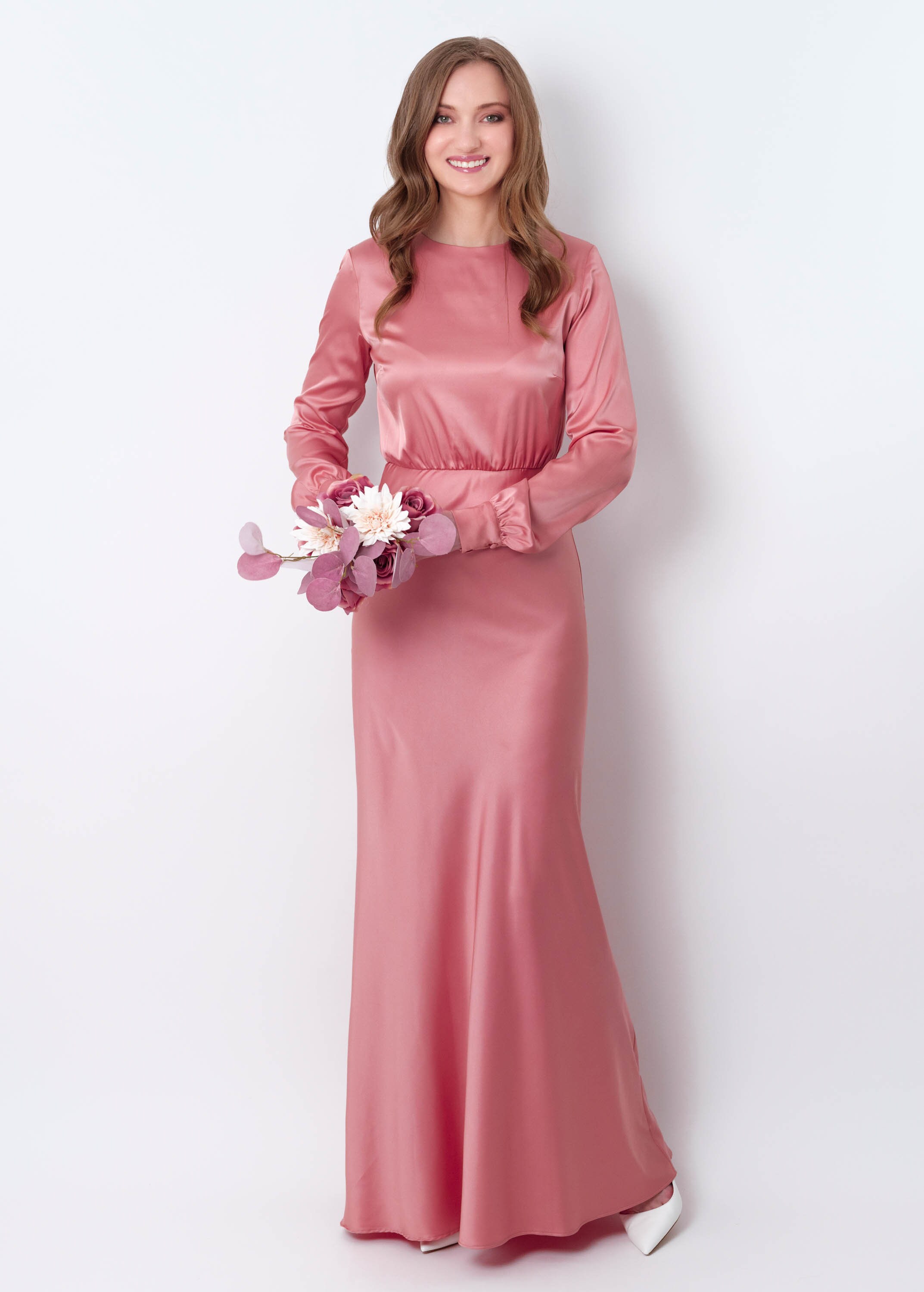 chinese dress ladies Mirabella Long Sleeve Fitted Evening Dress main image 1