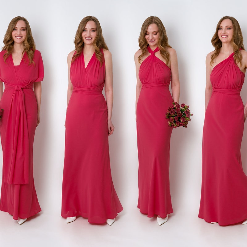 Tea-Length Chiffon Lace Dress Coral