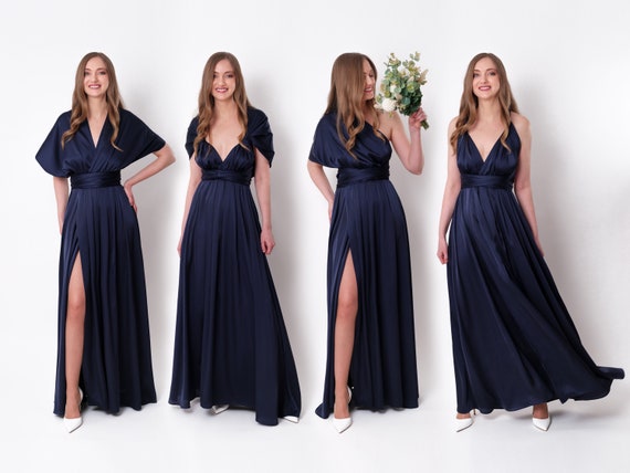 Navy blue top multiway bridesmaid dress