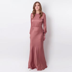 pink prom dress with sleeves Pink Off-The-Shoulder Long-Sleeves Lace Applique Princess A-Line Prom