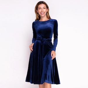 evening long sleeve dresses Shimmery Dress with Flowing Pleats pfs:hidden Women, purple dresses, blonde, Size:L(76