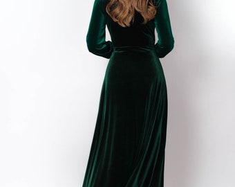 slim fit dress slacks Velvet One-Shoulder Gown main image 1