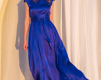 sachin and babi light blue dress Bright Cobalt Blue Quinceanera Dresses for 2021- Q by DaVinci - main image 0
