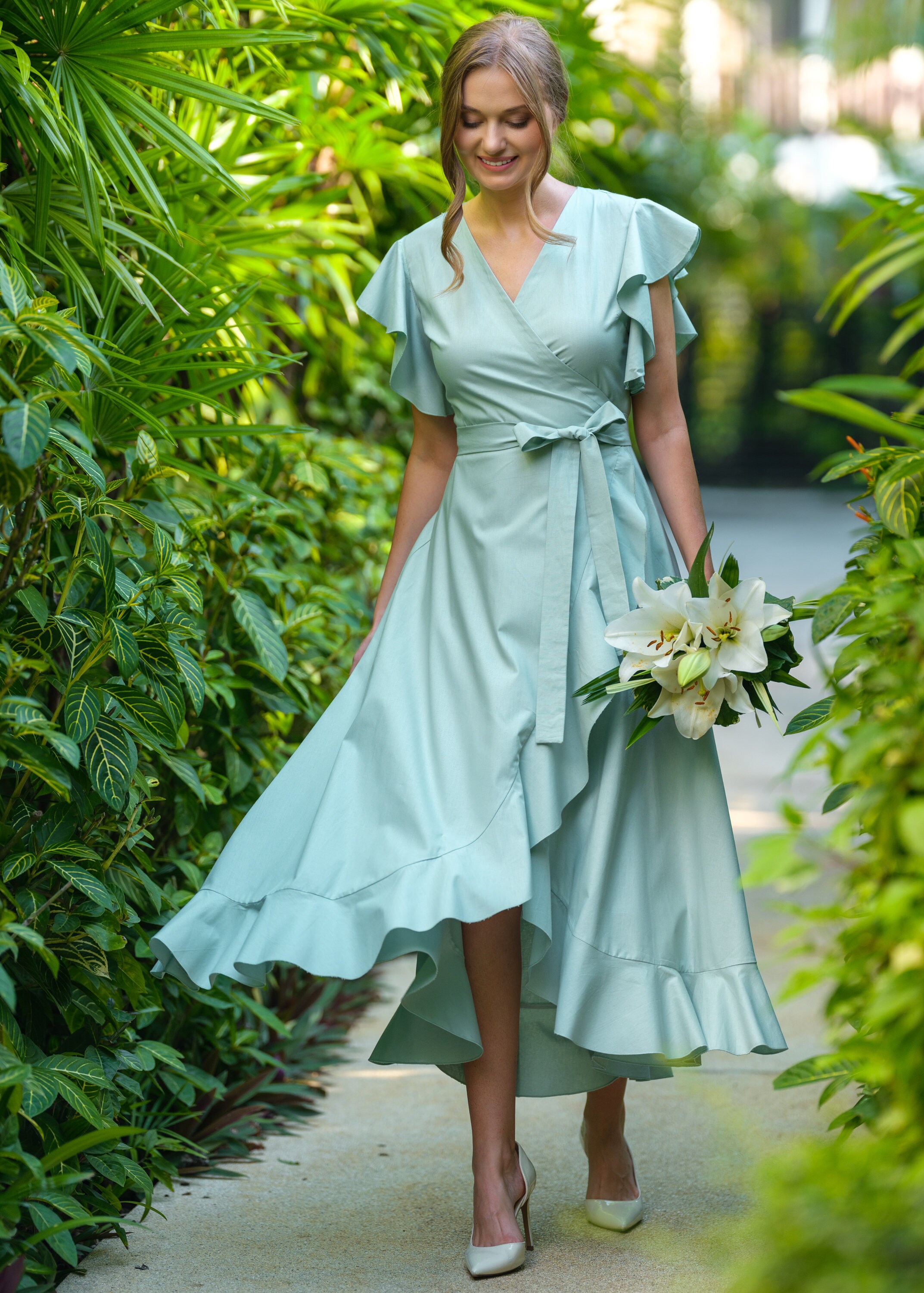 dress and petticoat Vintage Mini Simple Long Flowy Chiffon Girl Size:6 rilutest:SneakersM1 The first one is