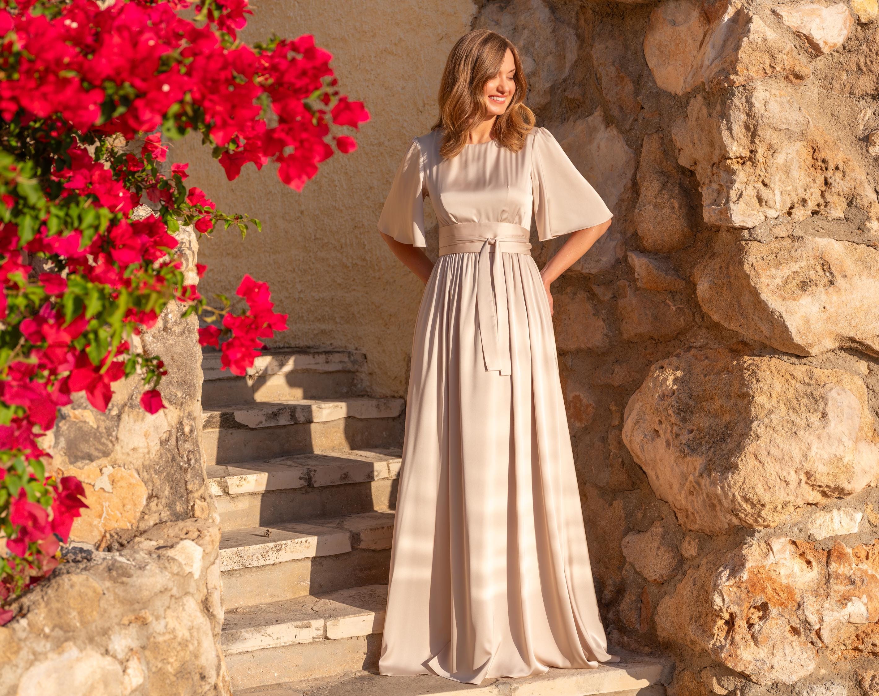 Long Peplum Gown - Etsy