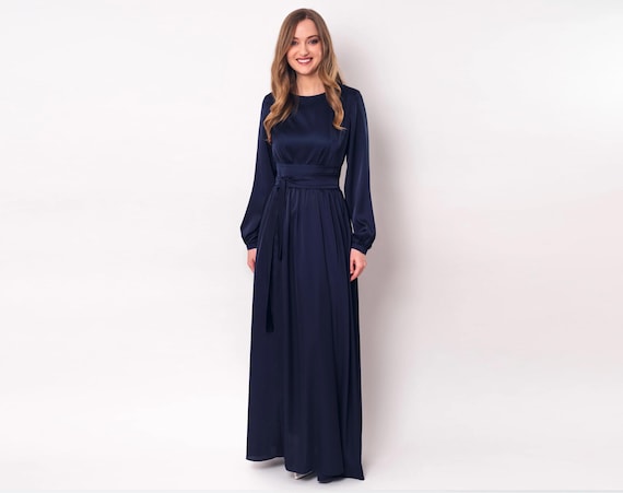 green emerald velvet dress Elegant Sydney Navy Maxi Dress