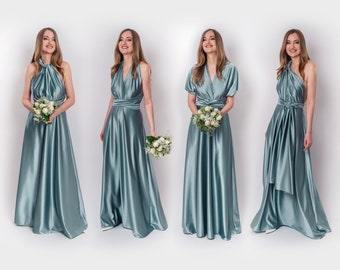 Dusty Blue Bridesmaid Dress - Etsy 