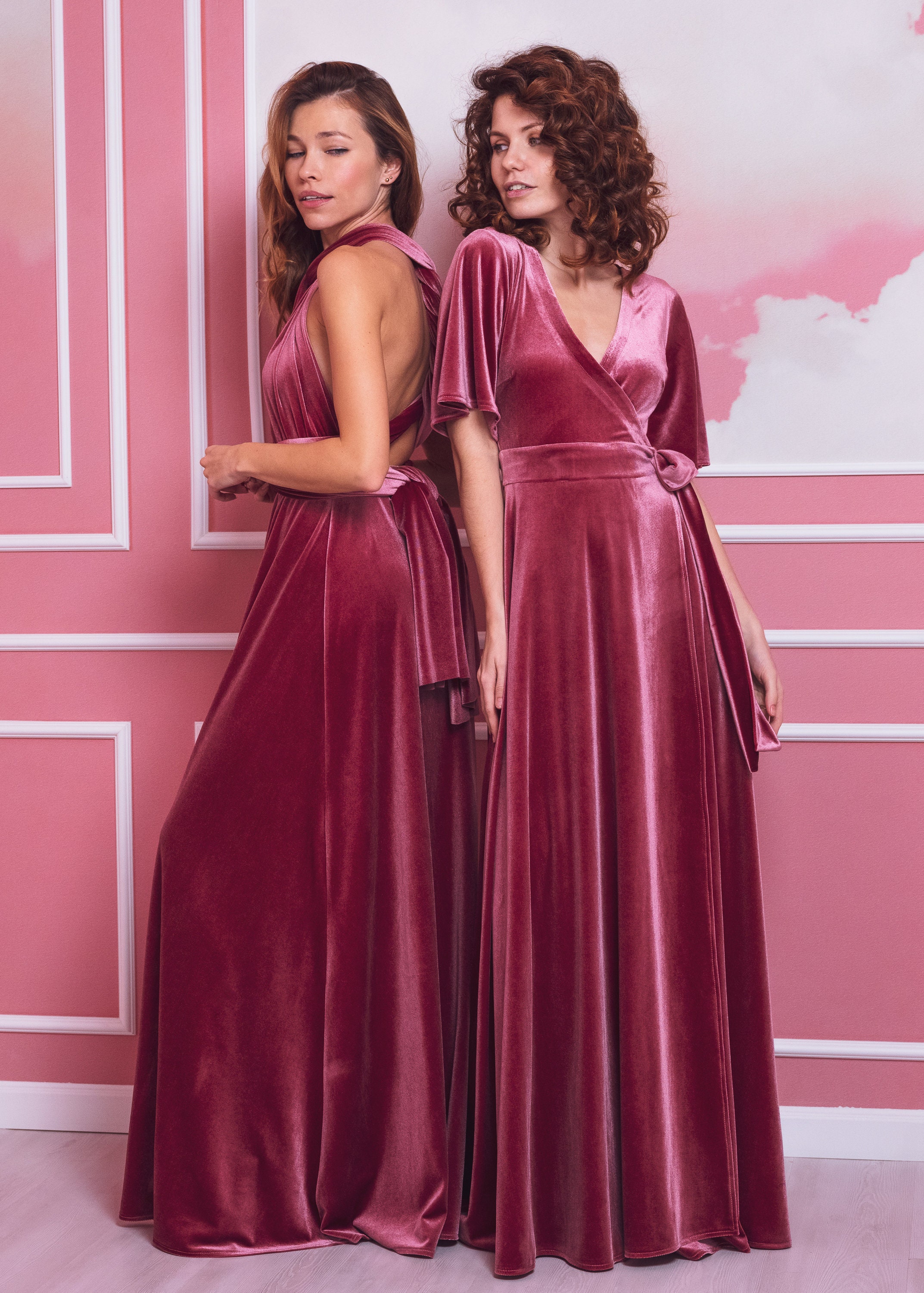 Velvet Ribbon Sash Dusty Rose - Wedding Dresses, Evening Wear and Party  Clothes by Alie Street.