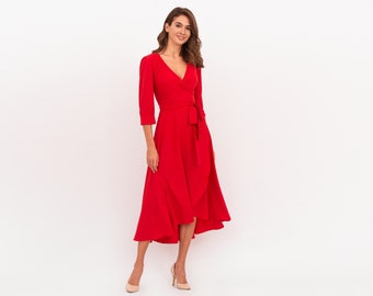 red white maxi dress