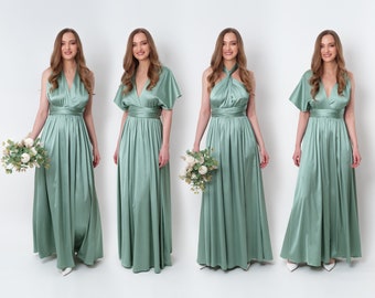slim fit dress slacks Infinity Dress/Wrap Convertible Bridesmaid Dress/Custom Size/30+ Color Extra 50 Inches / Average(0-14) main image 1